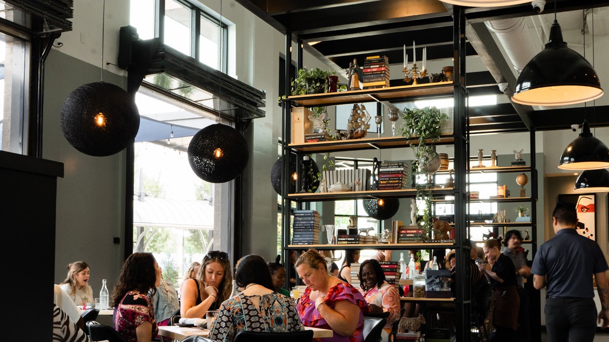 Guests in dining room at Catalu